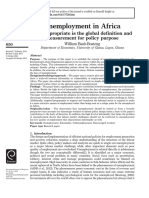 Unemployment in Africa How Appropriate Is The Global Definition and For Policy