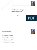 Object Oriented Design System Modeling: Part-1