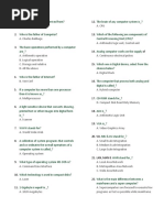 100 Computer MCQs with Answers PDF | PDF | Computer File | Computer Program