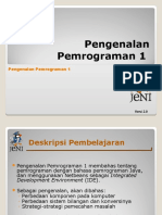 JENI Slides Intro1 Bab00 Pengenalan Pemrograman 1