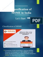 Classification of MSME in India