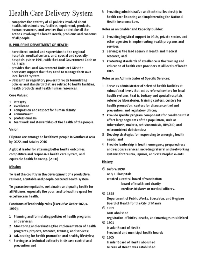 Health Care Delivery System | PDF | Preventive Healthcare | Health Care