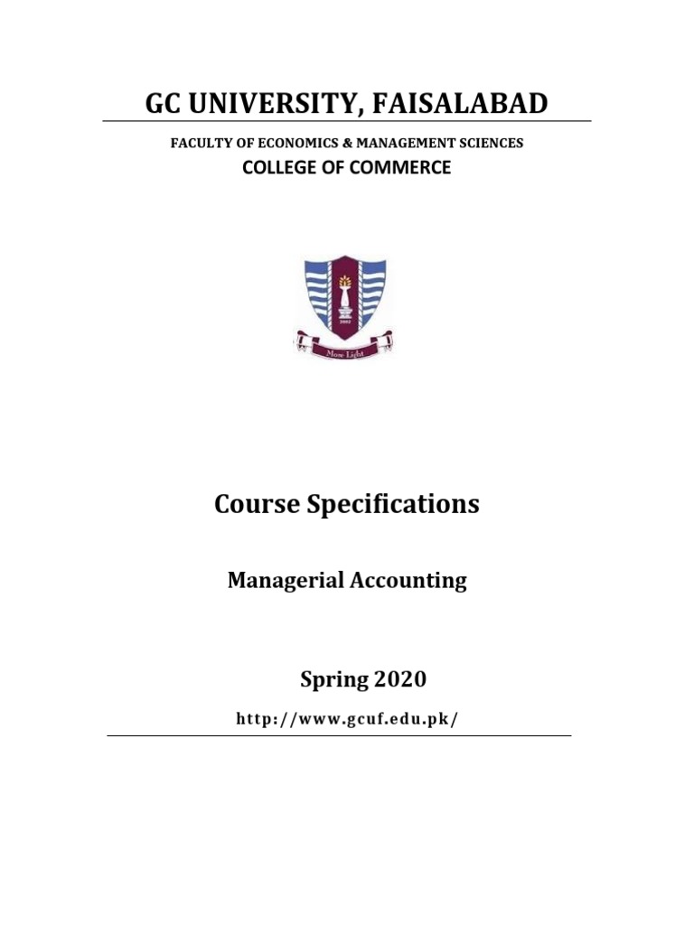 Managerial Accounting Course Guide | PDF | Cost Accounting | Management ...