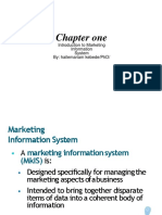 Introduction to Marketing Information Systems