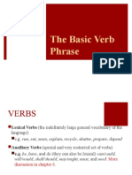 Syntax: Basic Verb Phrase