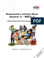 Quarter 2 - MELC 3: Mathematics Activity Sheet