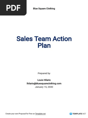 Copy of Free Business Sales Action Plan Template