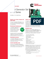 Diesel Generator Set X 1.3 Series: Specification Sheet