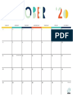 Calendar 2020 Colorblock 10