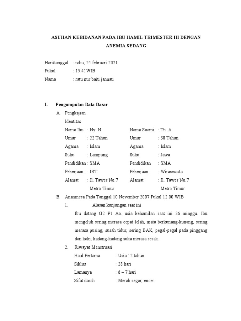 Askeb ibu hamil dengan anemia sedang pdf