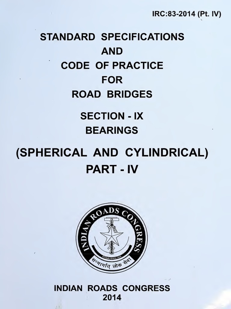 Irc 83 Part 4 2018 | PDF | Strength Of Materials | Bearing (Mechanical)