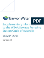 Supplementary Information To The WSAA Sewerage Pumping Station Code of Australia