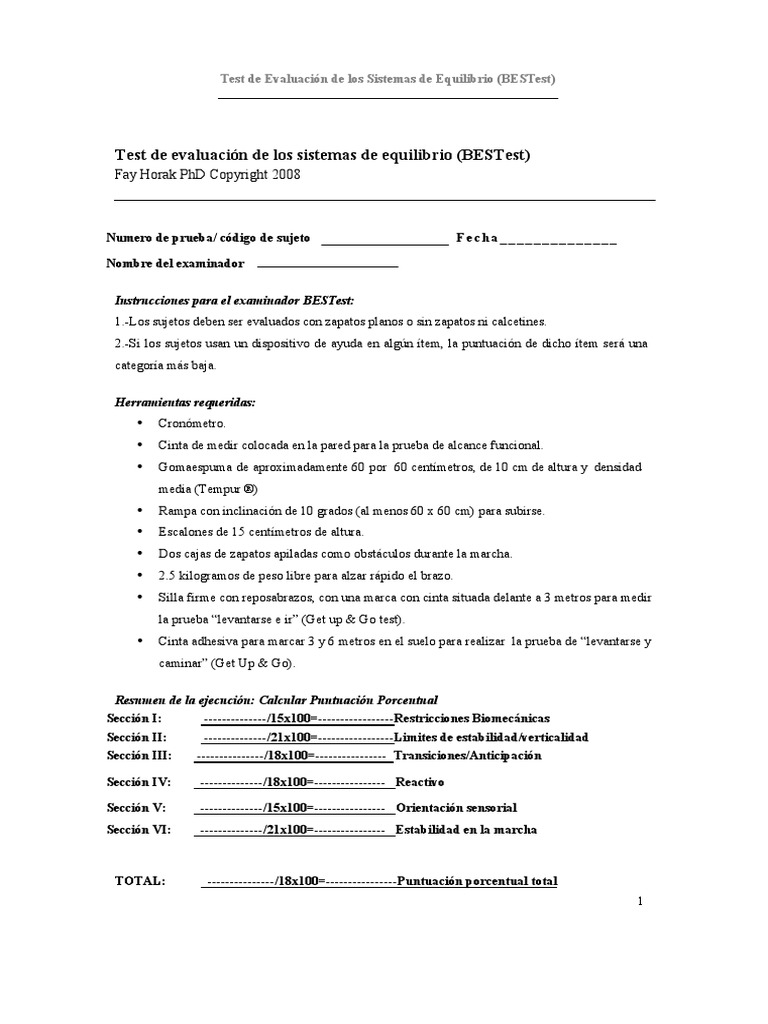 Best Test en Castellano | PDF | Pie | Tobillo