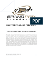 2011 Purdue Grand Prix Race: Information, Specifications & Procedures