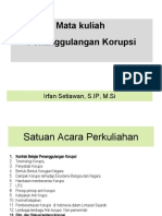 Mata Kuliah Penanggulangan Korupsi: Irfan Setiawan, S.IP, M.Si