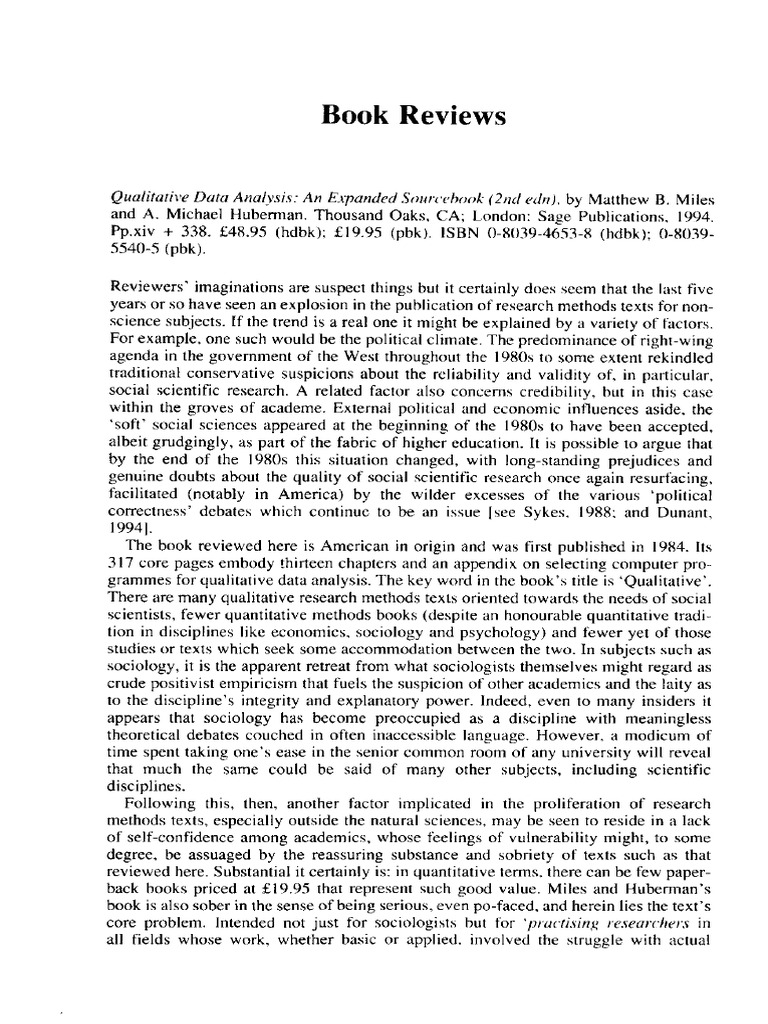 Pse 348 59 qualitative data analysis an expanded source book