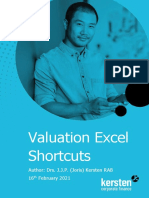 Valuation Excel Shortcuts: Author: Drs. J.J.P. (Joris) Kersten RAB 16 February 2021