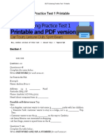 IELTS Listening Practice Test 1 Printable