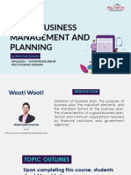 Small Business Management and Planning: Mpu22012 - Entrepreneurship Polytechnic Version