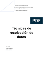 Técnicas de recolección de datos en investigación: entrevista, cuestionario, observación y encuesta