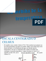 medida de la temperatura