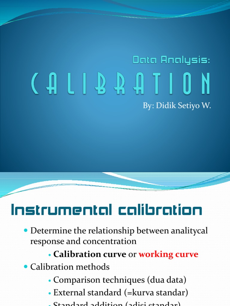 Calibration Techniques in Analytical Chemistry | PDF | Analytical ...