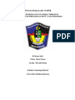 Paper Pengaruh Keselamatan Kerja Terhadap Produktivitas Perusahaan Di PT Vale Indonesia