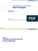 Manajemen Keuangan: Program Magister Manajemen Universitas Gunadarma
