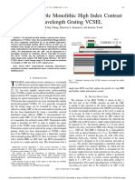 1060-Nm Tunable Monolithic High Index Contrast Subwavelength Grating VCSEL