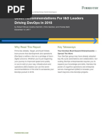 Forrester. Seven Recommendations For I and O Leaders Driving DevOps in 2018