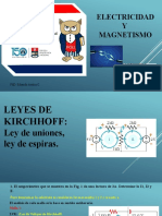 Leyes de Kirchhoff: ley de uniones, ley de espiras y análisis de circuitos eléctricos