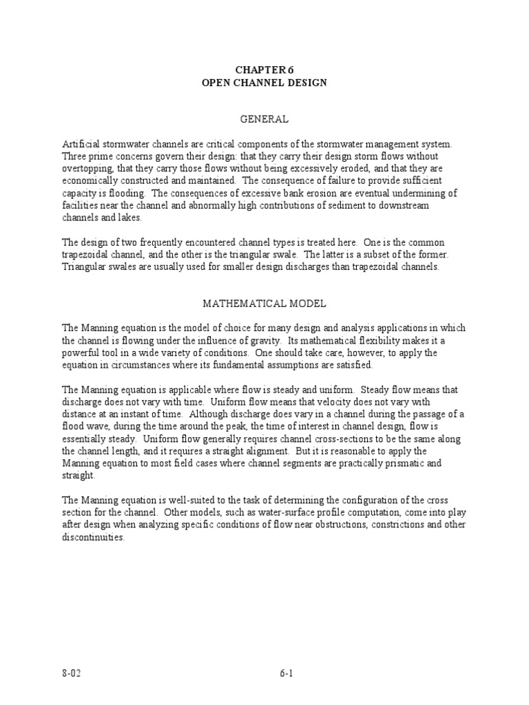 Chapter 62002 Drainage | PDF | Teaching Mathematics | Science