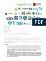 2021-02-23 Community Letter Outcomes and Terms For Community Energy Franchise Agreements