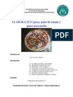 Elaboración de Pizza Pasta de Tomate y Queso Muzarrella