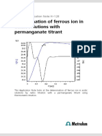Determination of Ferrous Ion in Acidic Solutions With Permanganate Titrant