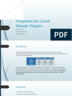Programación Lineal - Método Simplex
