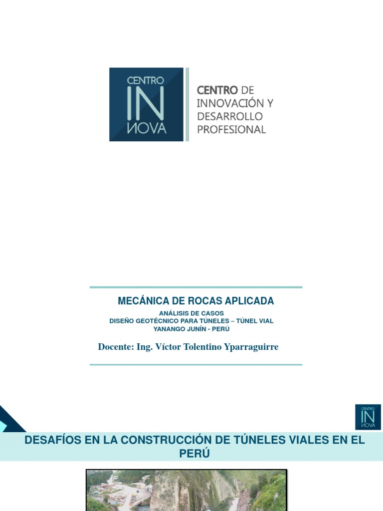 6.1 Análisis - Túnel Vial Yanango (Junín - Perú) Parte 1 | PDF | Túnel ...