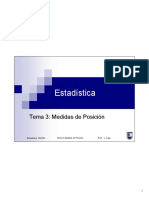 Estadística: Tema 3: Medidas de Posición