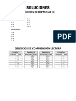 Soluciones EJERCICIOS de REPASO A2 (2) Gramática y Vocabulario