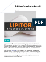 Do Lipitor Side Effects Outweigh Potential Benefits