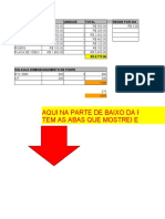 Planilha de cotação de mineração com consumo e rendimento por dia