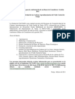 Convocatoria Publica para la conformación de un Banco de Consultores