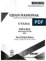 Naskah Soal UN Matematika IPA SMA 2015 Paket 1