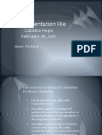 Test Presentation File: Catalina Hope February 26, 2011