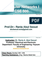 Computer Networks I CSE 500: Prof - Dr:-Rania Abul Seoud