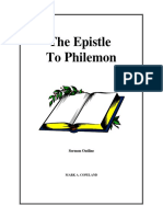 The Epistle To Philemon: Sermon Outline
