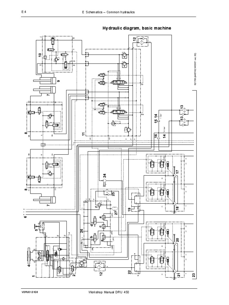 Hydraulic System Schematics Overview | PDF | Valve | Brake