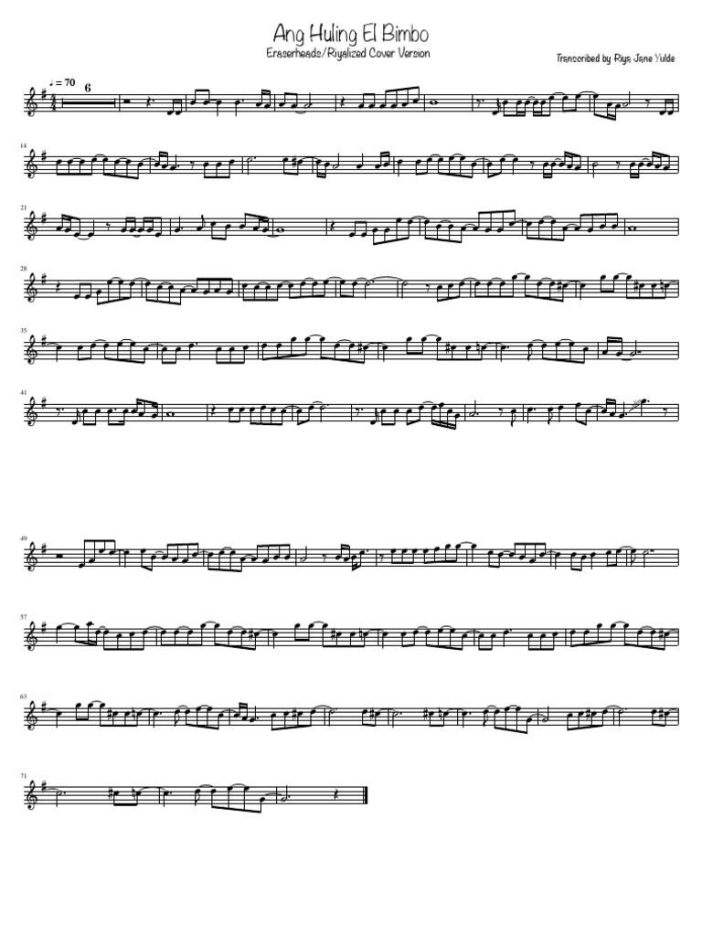 Ang Huling El Bimbo Sheet Music | PDF