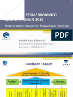 Sosialisasi Permenkominfo Nomor 4 Tahun 2016: Tentang Sistem Manajemen Pengamanan Informasi