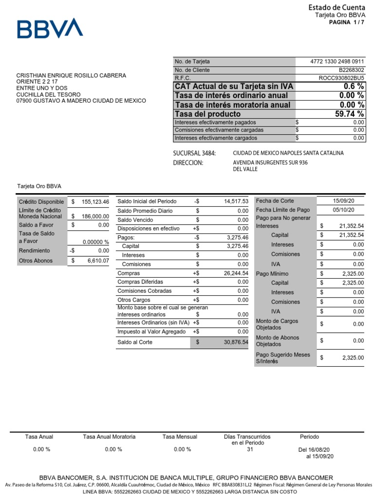 Tarjeta Oro va Pagina 1 7 Tarjeta De Credito Interes